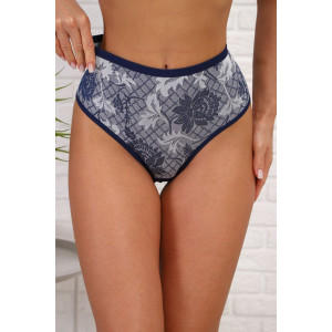 Трусы женские №64929 хлопок стрейч (р-ры: 48-52) синий