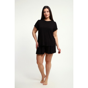 Пижама женская ПЖ-010 вискоза (р-ры: 50-70) черный