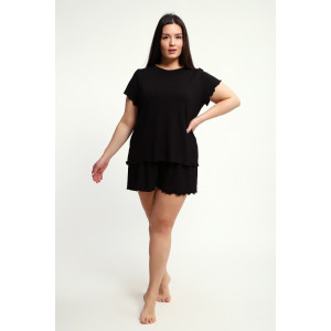 Пижама женская ПЖ-010 вискоза (р-ры: 50-70) черный