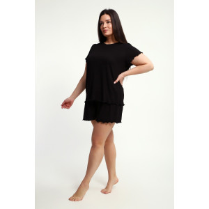 Пижама женская ПЖ-010 вискоза (р-ры: 50-70) черный