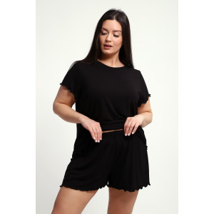 Пижама женская ПЖ-010 вискоза (р-ры: 50-70) черный