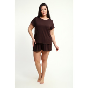 Пижама женская ПЖ-010 вискоза (р-ры: 50-70) кофе