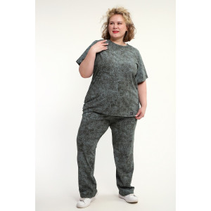 Костюм двойка женский КЖ-009 кулирка (р-ры: 52-74) зеленый