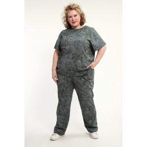 Костюм двойка женский КЖ-009 кулирка (р-ры: 52-74) зеленый