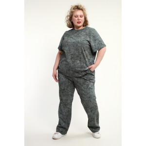 Костюм двойка женский КЖ-009 кулирка (р-ры: 52-74) зеленый