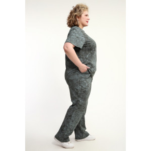 Костюм двойка женский КЖ-009 кулирка (р-ры: 52-74) зеленый