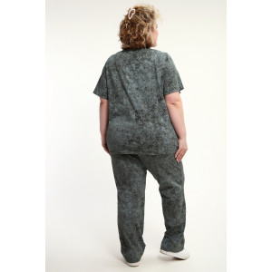 Костюм двойка женский КЖ-009 кулирка (р-ры: 52-74) зеленый