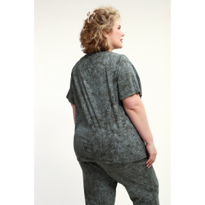 Костюм двойка женский КЖ-009 кулирка (р-ры: 52-74) зеленый