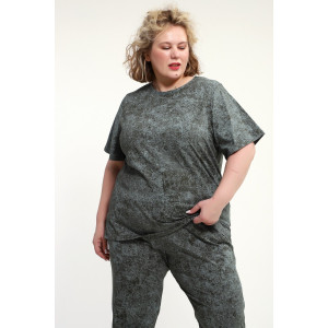 Костюм двойка женский КЖ-009 кулирка (р-ры: 52-74) зеленый