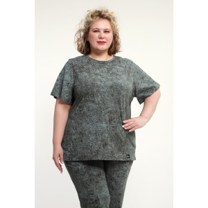 Костюм двойка женский КЖ-009 кулирка (р-ры: 52-74) зеленый