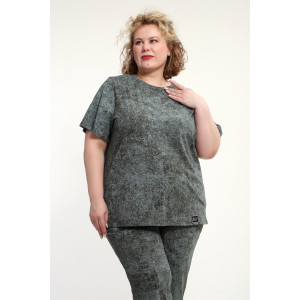 Костюм двойка женский КЖ-009 кулирка (р-ры: 52-74) зеленый