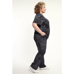 Костюм двойка женский КЖ-009 кулирка (р-ры: 52-74) черный