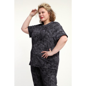 Костюм двойка женский КЖ-009 кулирка (р-ры: 52-74) черный