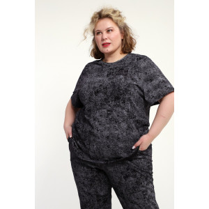 Костюм двойка женский КЖ-009 кулирка (р-ры: 52-74) черный