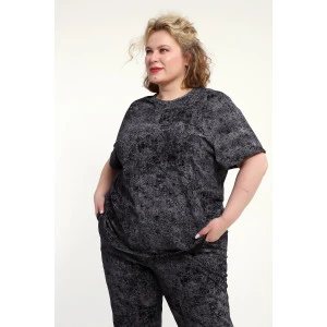 Костюм двойка женский КЖ-009 кулирка (р-ры: 52-74) черный Костюм двойка женский КЖ-009 кулирка (р-ры: 52-74) черный