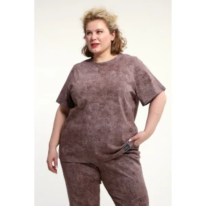 Костюм двойка женский КЖ-009 кулирка (р-ры: 52-74) кофе Костюм двойка женский КЖ-009 кулирка (р-ры: 52-74) кофе