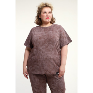 Костюм двойка женский КЖ-009 кулирка (р-ры: 52-74) кофе