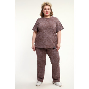 Костюм двойка женский КЖ-009 кулирка (р-ры: 52-74) кофе