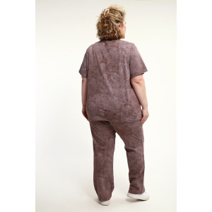 Костюм двойка женский КЖ-009 кулирка (р-ры: 52-74) кофе