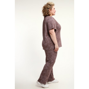 Костюм двойка женский КЖ-009 кулирка (р-ры: 52-74) кофе