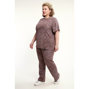 Костюм двойка женский КЖ-009 кулирка (р-ры: 52-74) кофе