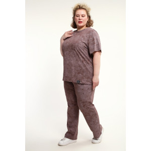 Костюм двойка женский КЖ-009 кулирка (р-ры: 52-74) кофе