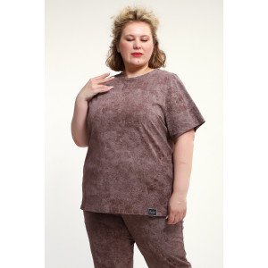 Костюм двойка женский КЖ-009 кулирка (р-ры: 52-74) кофе