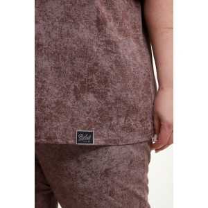 Костюм двойка женский КЖ-009 кулирка (р-ры: 52-74) кофе