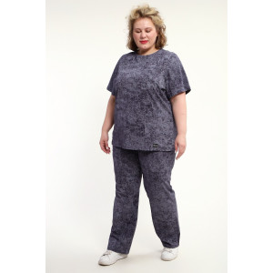 Костюм двойка женский КЖ-009 кулирка (р-ры: 52-74) антрацит