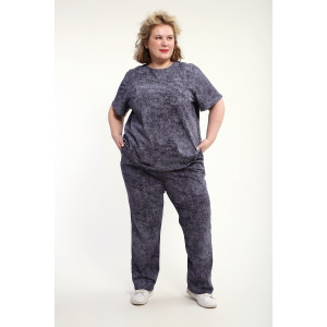 Костюм двойка женский КЖ-009 кулирка (р-ры: 52-74) антрацит