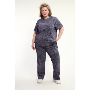 Костюм двойка женский КЖ-009 кулирка (р-ры: 52-74) антрацит