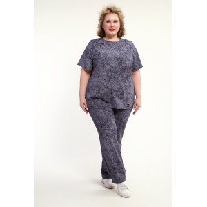 Костюм двойка женский КЖ-009 кулирка (р-ры: 52-74) антрацит