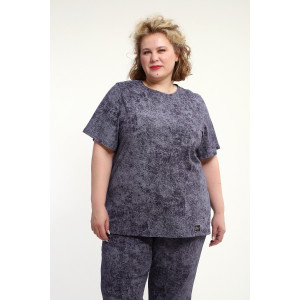 Костюм двойка женский КЖ-009 кулирка (р-ры: 52-74) антрацит