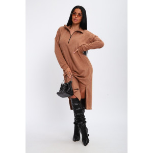 Платье женское "Полина" ангора (р-ры: 42-52) коричневый Платье женское "Полина" ангора (р-ры: 42-52) коричневый