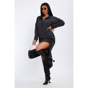 Платье женское "Полина" ангора (р-ры: 42-52) темно-серый Платье женское "Полина" ангора (р-ры: 42-52) темно-серый