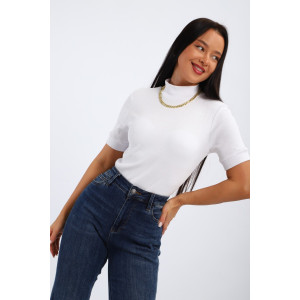 Водолазка женская №32105 рибана (р-ры: 44-58) белый Водолазка женская №32105 рибана (р-ры: 44-58) белый