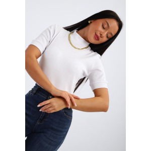 Водолазка женская №32105 рибана (р-ры: 44-58) белый Водолазка женская №32105 рибана (р-ры: 44-58) белый