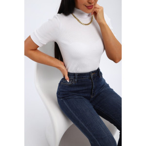 Водолазка женская №32105 рибана (р-ры: 44-58) белый Водолазка женская №32105 рибана (р-ры: 44-58) белый