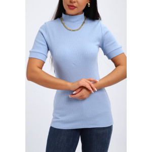 Водолазка женская №32105 рибана (р-ры: 44-58) голубой
