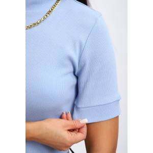 Водолазка женская №32105 рибана (р-ры: 44-58) голубой