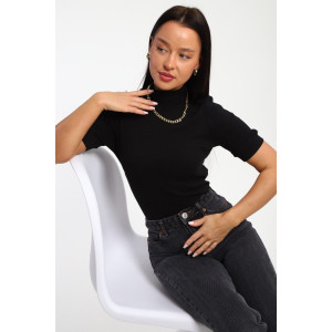 Водолазка женская №32105 рибана (р-ры: 44-58) черный