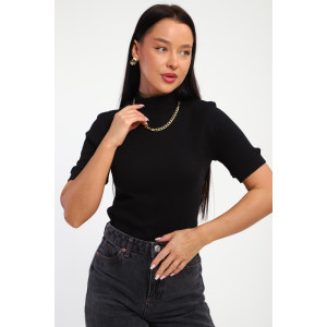 Водолазка женская №32105 рибана (р-ры: 44-58) черный