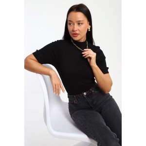 Водолазка женская №32105 рибана (р-ры: 44-58) черный