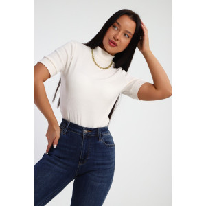 Водолазка женская №32105 рибана (р-ры: 44-58) кремовый