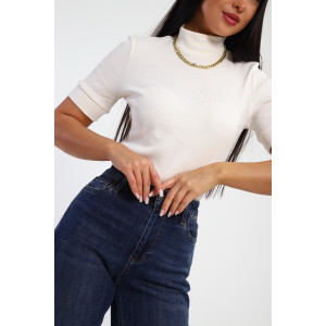 Водолазка женская №32105 рибана (р-ры: 44-58) кремовый