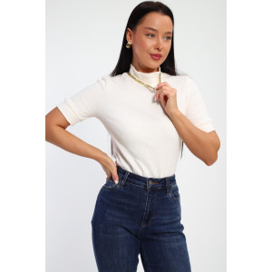 Водолазка женская №32105 рибана (р-ры: 44-58) кремовый