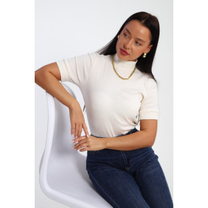 Водолазка женская №32105 рибана (р-ры: 44-58) кремовый