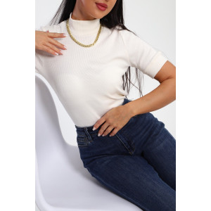 Водолазка женская №32105 рибана (р-ры: 44-58) кремовый