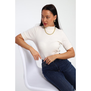 Водолазка женская №32105 рибана (р-ры: 44-58) кремовый