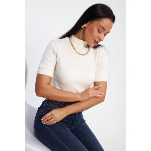 Водолазка женская №32105 рибана (р-ры: 44-58) кремовый